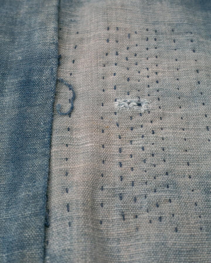 Vintage Noragi Jacket, Partially Sashiko Stitched Indigo 