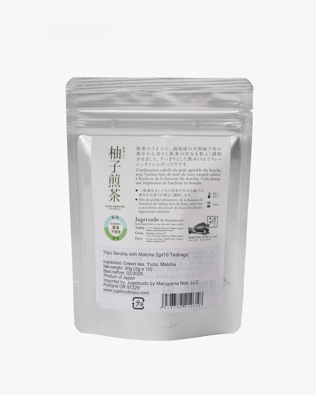 Jugetsudo USA Yuzu Sencha Tea Bags