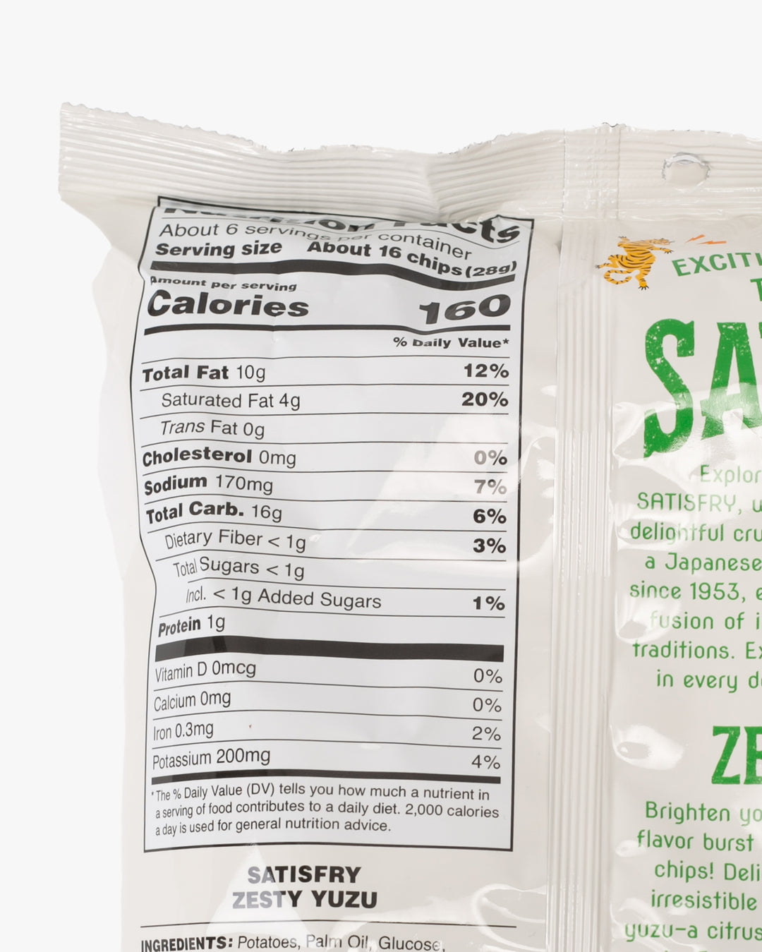 Koikeya, Satisfry, Zesty Yuzu Flavored Potato Chips, 5.9 oz(170g)