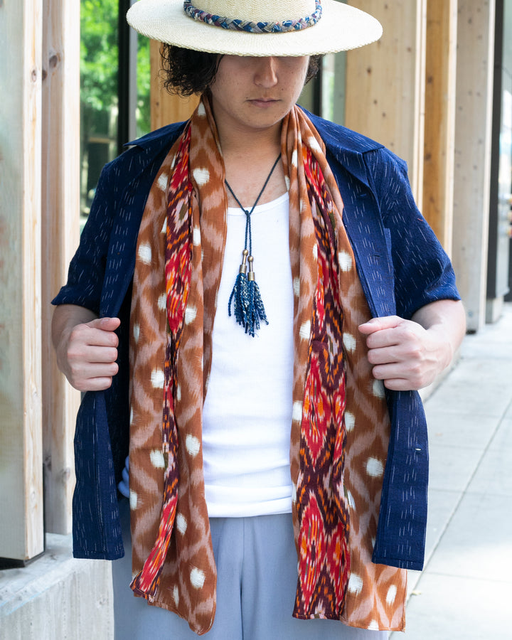 Kiriko Original Scarf, Triple Split, Indian Kasuri, 