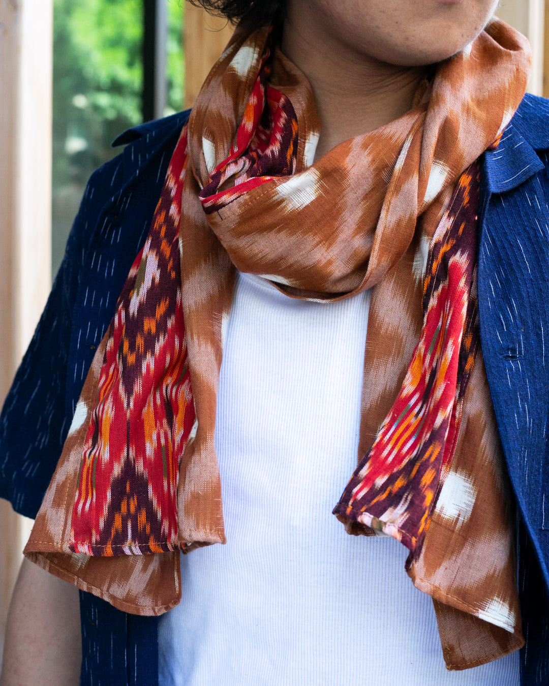 Kiriko Original Scarf, Triple Split, Indian Kasuri, 