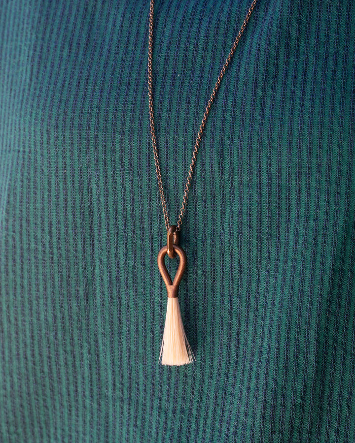 Boet Necklace, Horse Tassel, Dark Gold and Blonde