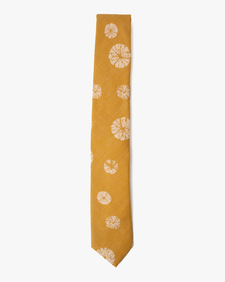 Kiriko Original Tie, Classic, Yellow Kumo Shibori