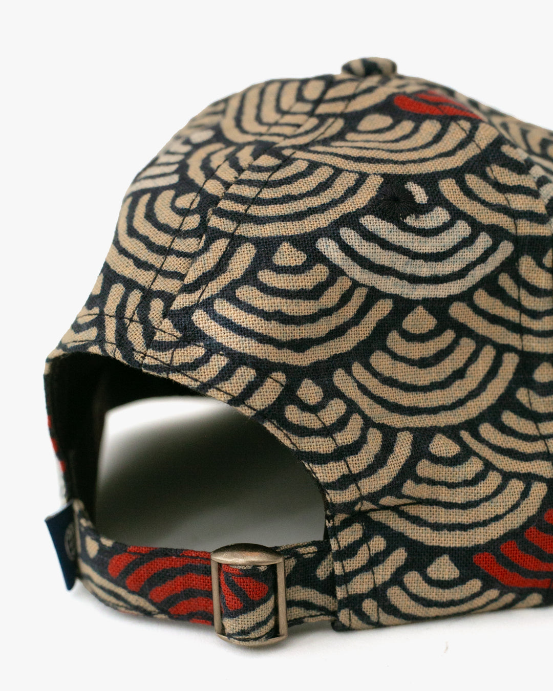 Kiriko Original Cap, 6-Panel Indigo Seigaiha with Solid Indigo Underbill