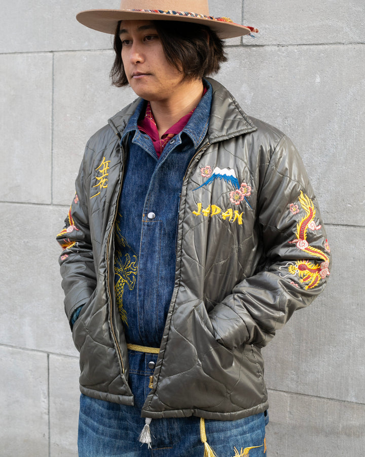 Japanese Repro Jacket, M, Cropped Heads, Nylon Como Jacket