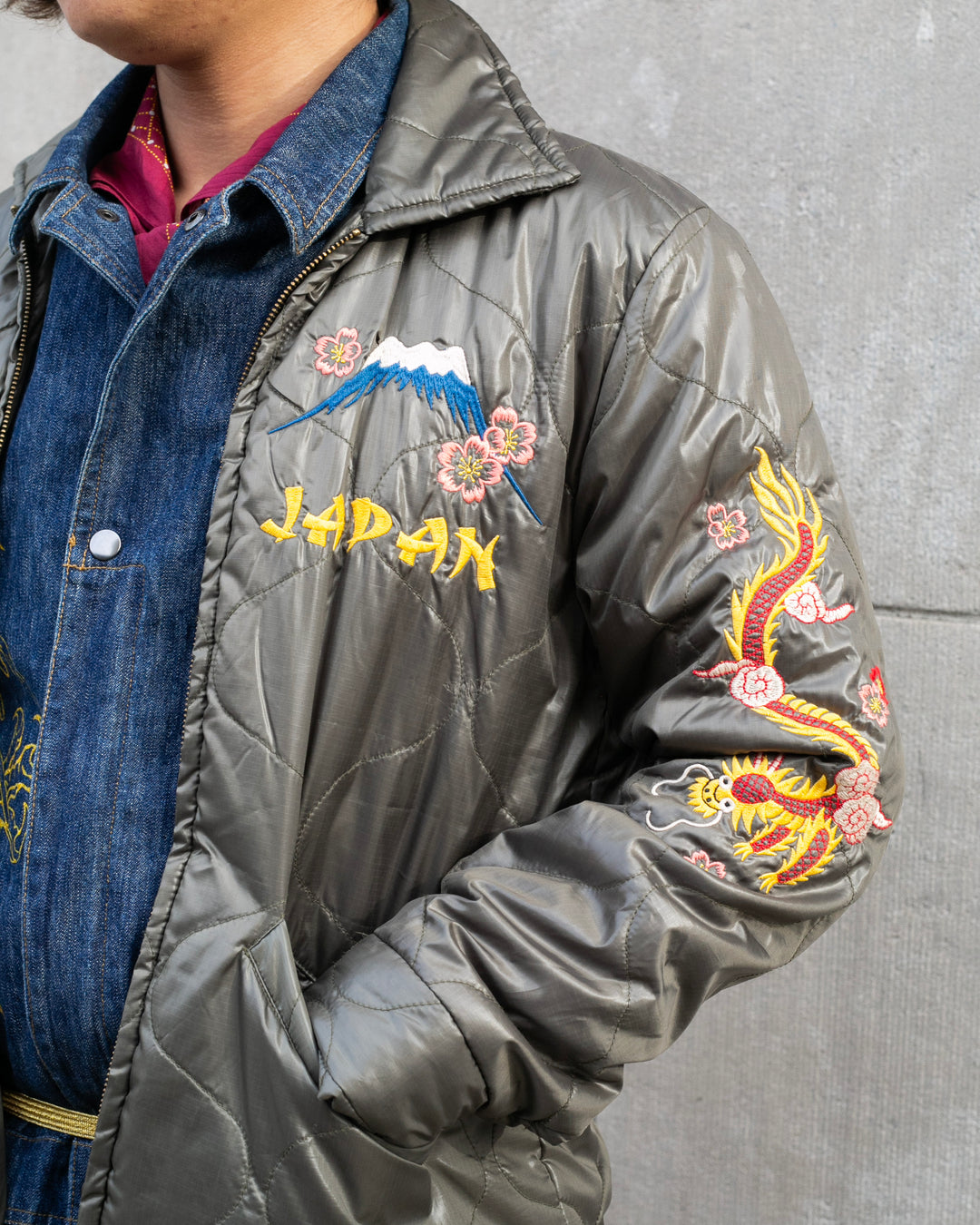 Japanese Repro Jacket, M, Cropped Heads, Nylon Como Jacket