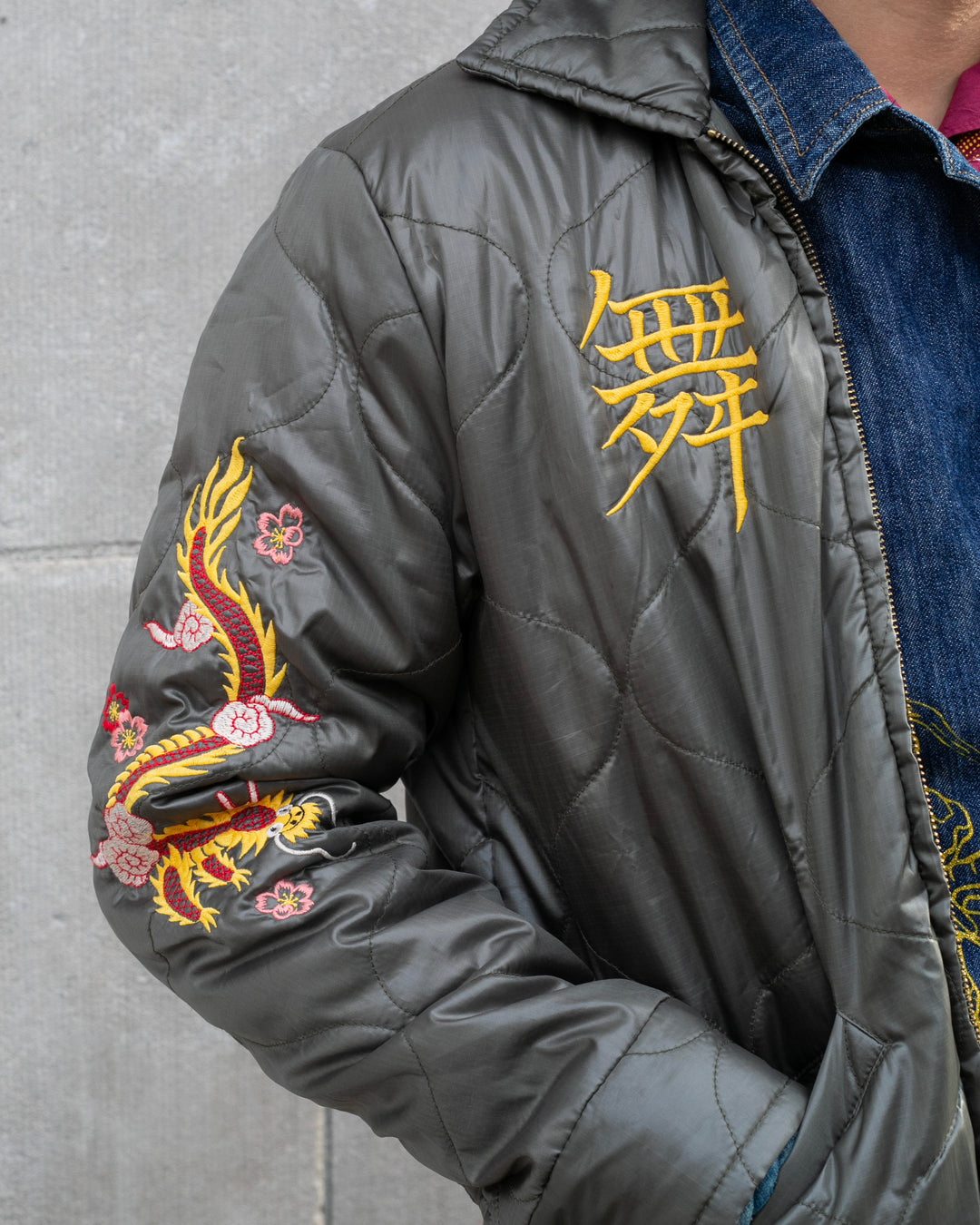 Japanese Repro Jacket, M, Cropped Heads, Nylon Como Jacket