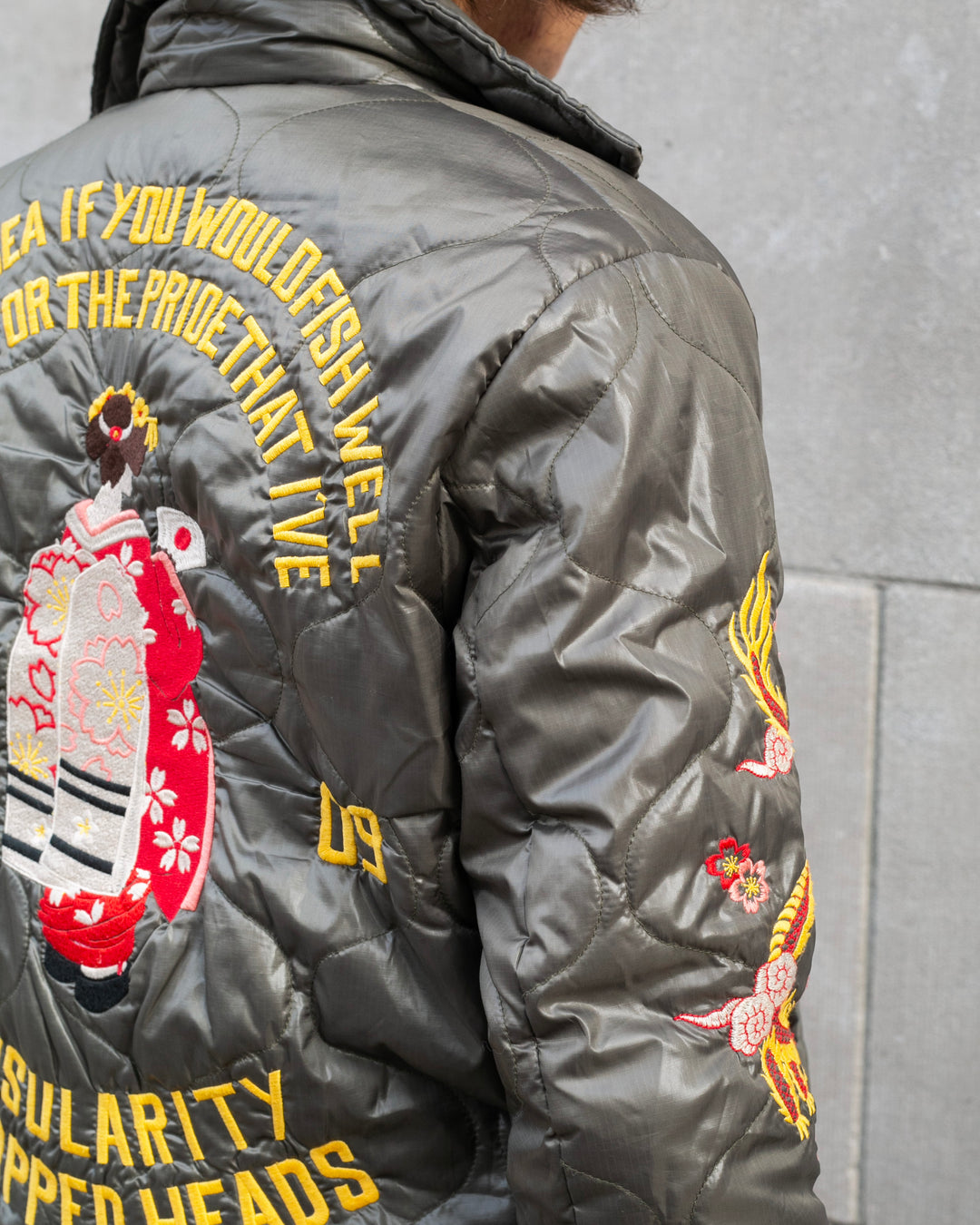 Japanese Repro Jacket, M, Cropped Heads, Nylon Como Jacket