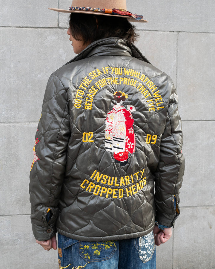Japanese Repro Jacket, M, Cropped Heads, Nylon Como Jacket