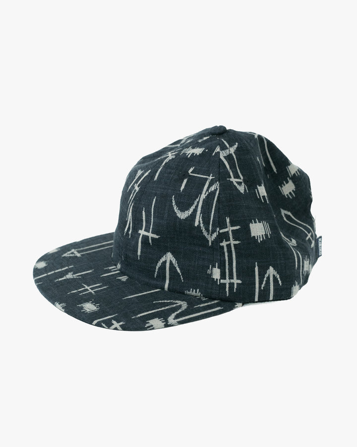 Kiriko Original Cap, 6-Panel Indigo Arrow with Solid Indigo Underbill