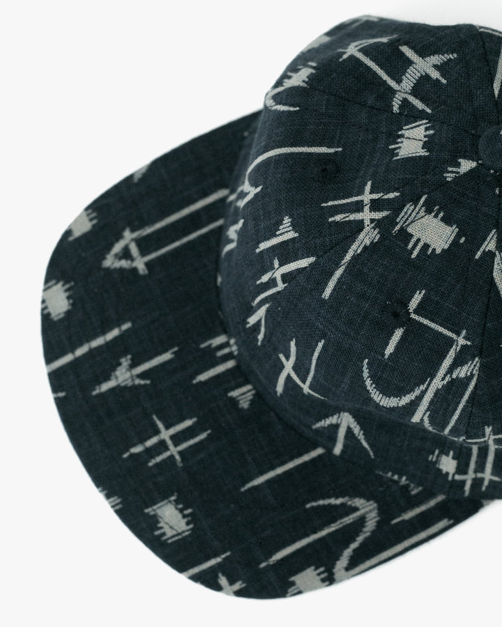 Kiriko Original Cap, 6-Panel Indigo Arrow with Solid Indigo Underbill