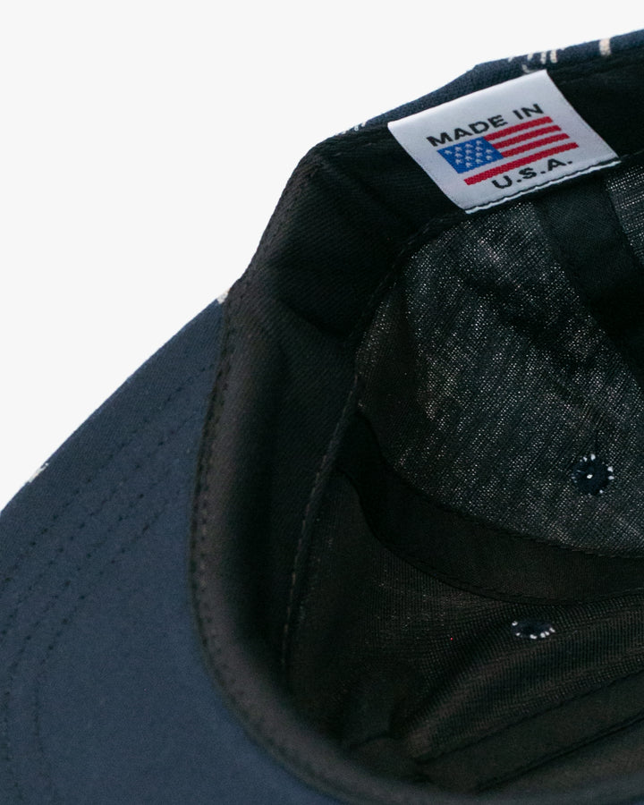 Kiriko Original Cap, 6-Panel Indigo Arrow with Solid Indigo Underbill