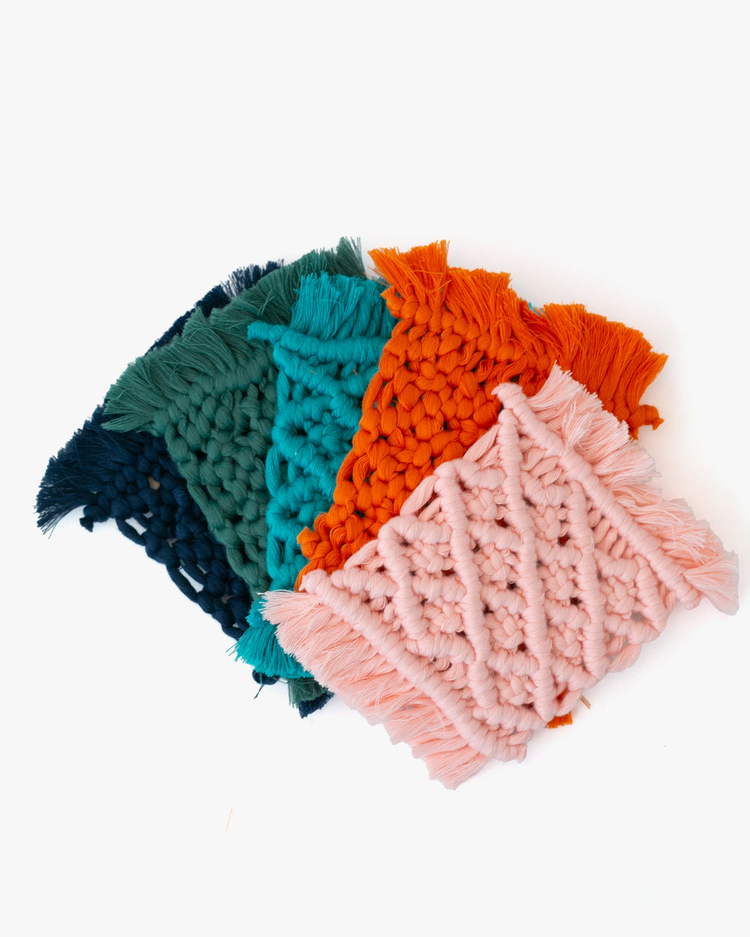 Kokoro Original, Vibrant Woven Coasters, Set of 5