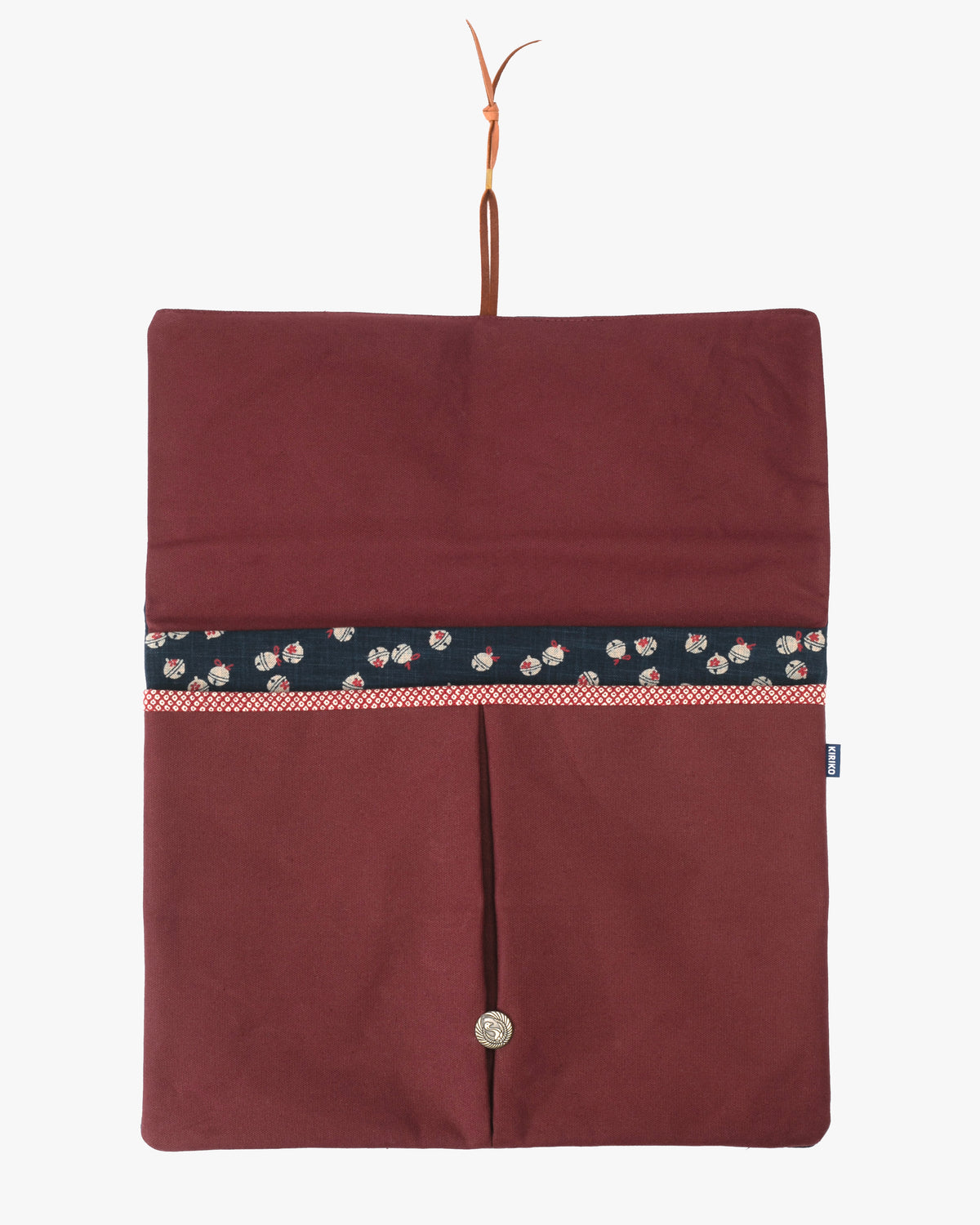 Kiriko Original Laptop Cover, Large, Suzu with Solid Burgundy