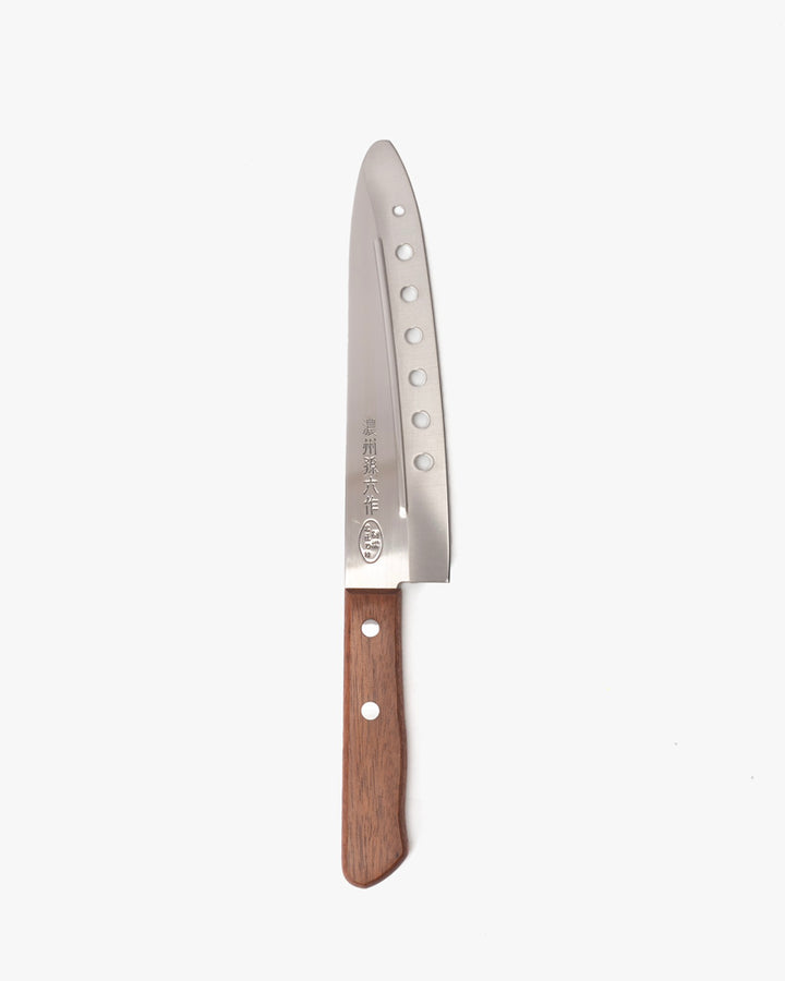 Japanese Knife, Satake Cutlery, Rib & Hole, Noshu Magoroku Saku, Brown Handle