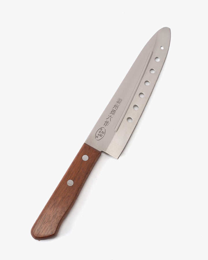 Japanese Knife, Satake Cutlery, Rib &amp; Hole, Noshu Magoroku Saku, Brown Handle