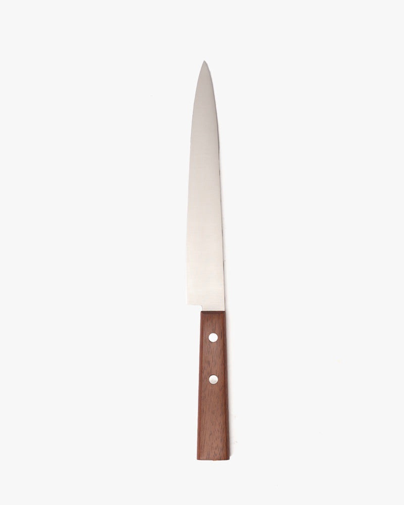 Japanese Knife, Satake Cutlery, Sashimi Knife, Noshu Magoroku Saku, Brown Handle
