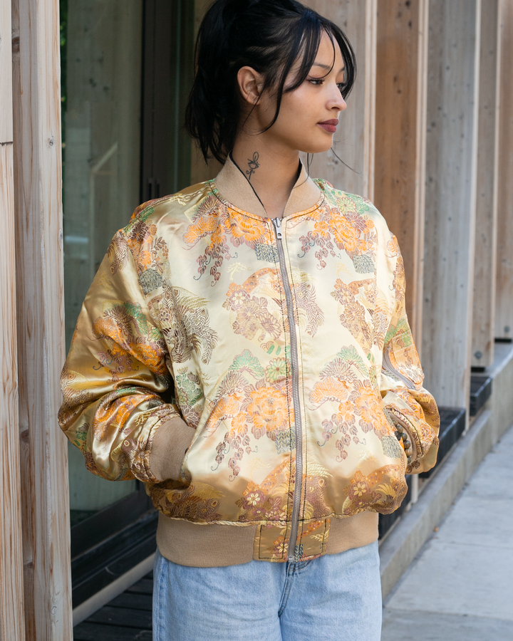 Japanese Repro Reversible Souvenir Jacket, Japanese Classic Script Brand, Golden Phoenix - M