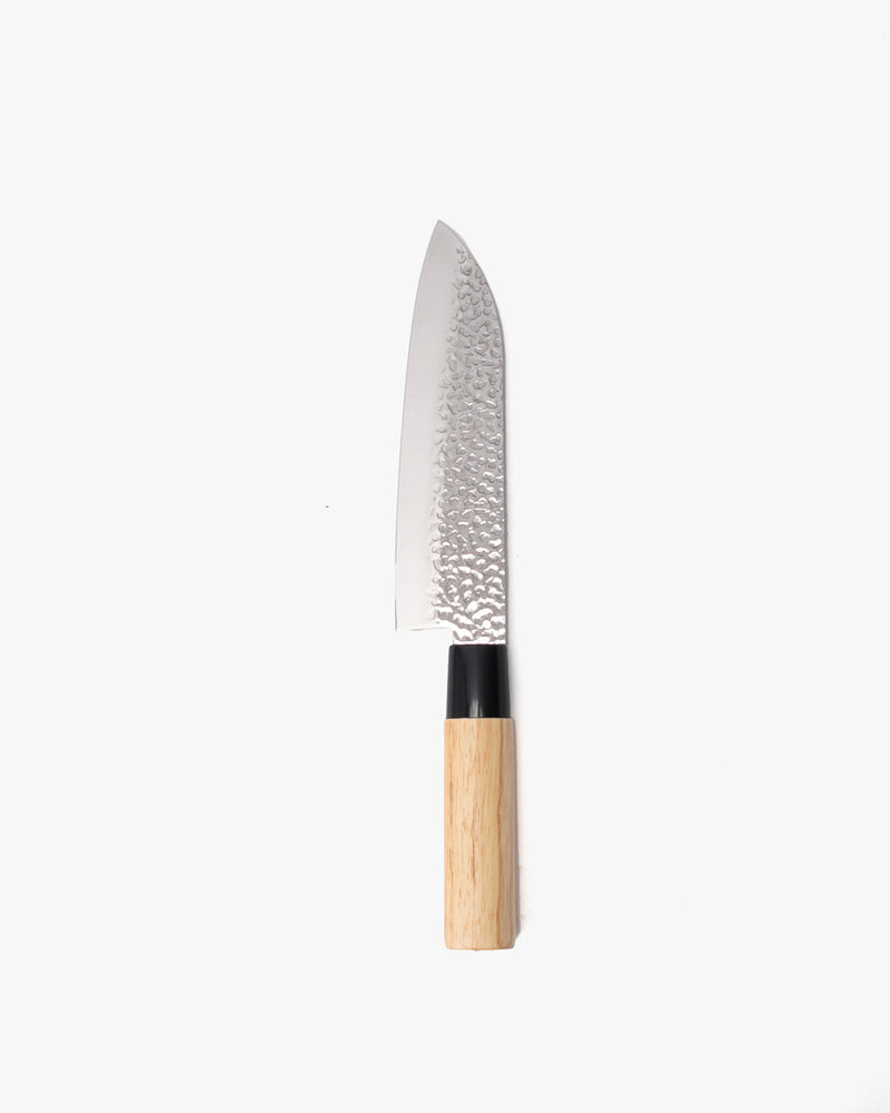 Japanese Knife, Satake Cutlery, Santoku, Noshu Magoroku Saku, Tan Handle