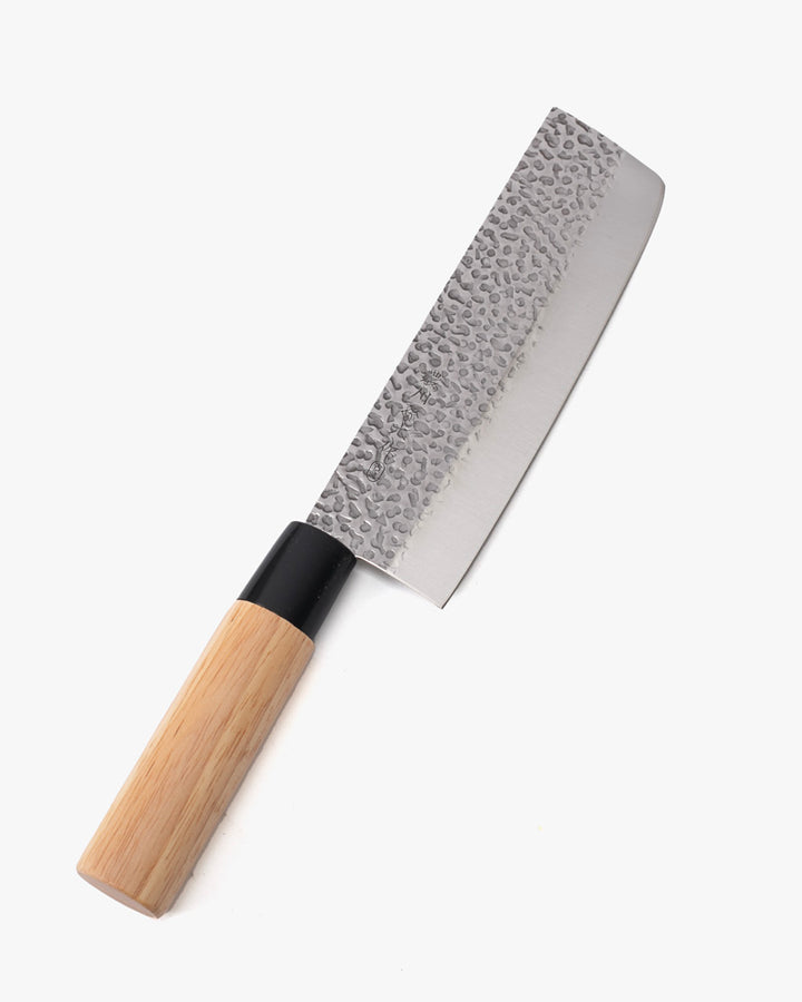 Japanese Knife, Satake Cutlery, Nakiri, Noshu Magoroku Saku, Tan Handle