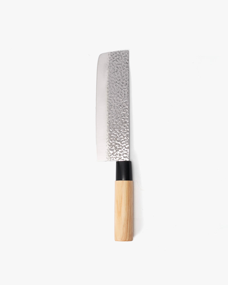 Japanese Knife, Satake Cutlery, Nakiri, Noshu Magoroku Saku, Tan Handle