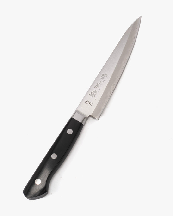 Japanese Knife, Yasuda Hamono, Petty, Seki Kotetsu Series, Black Handle