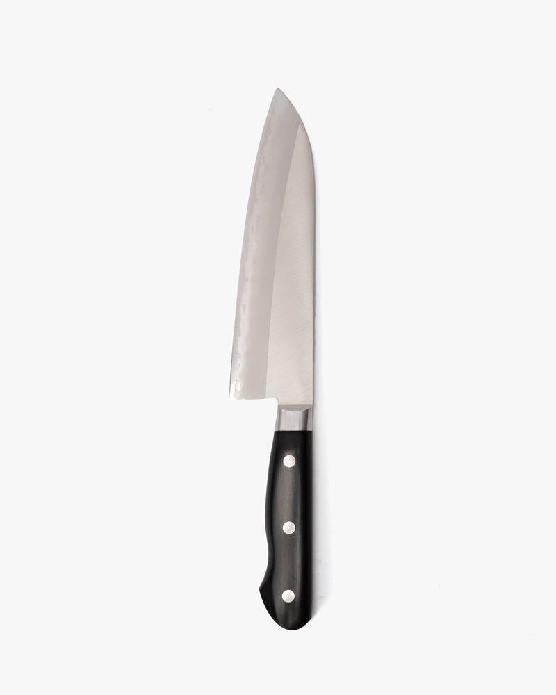 Japanese Knife, Yasuda Hamono, Santoku, Seki Kotetsu Series, Black Handle