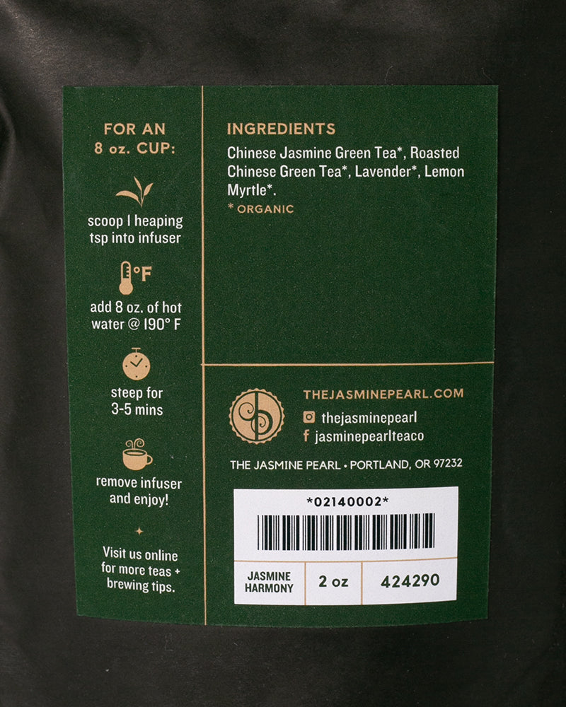 The Jasmine Pearl Tea, Loose Leaf, Jasmine Harmony