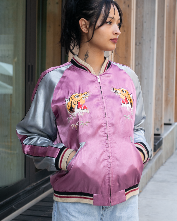 Japanese Repro Reversible Souvenir Jacket, Tailor Brand, Pink Tiger - M