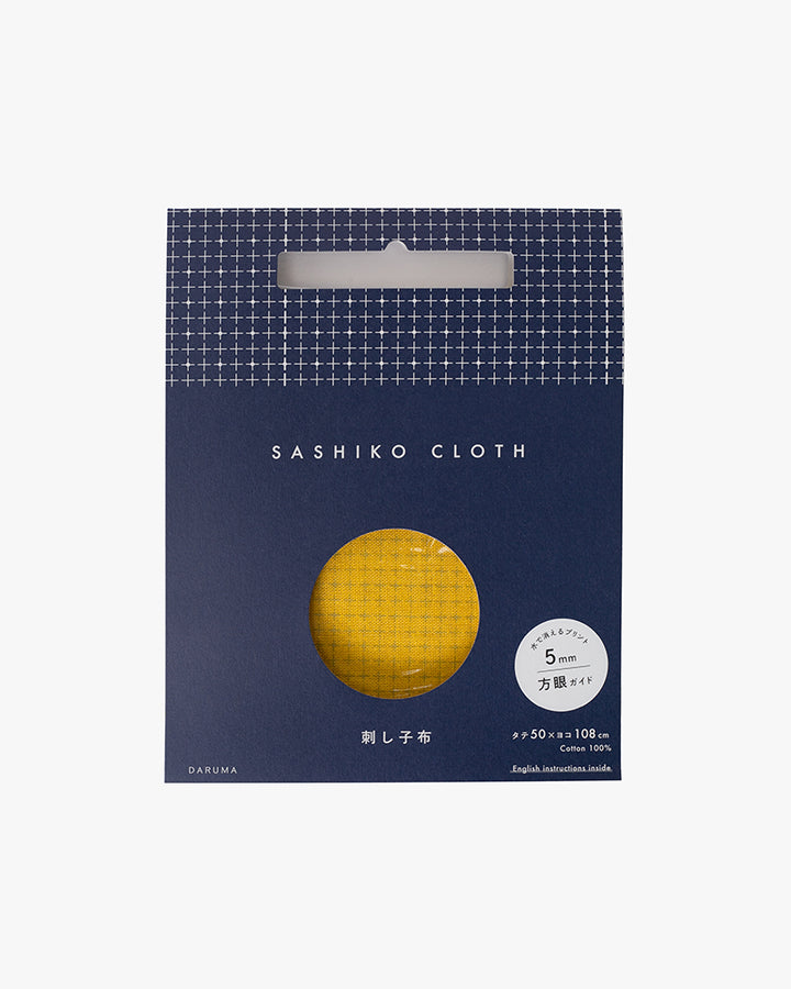 Daruma, Sashiko Cloth, Yellow