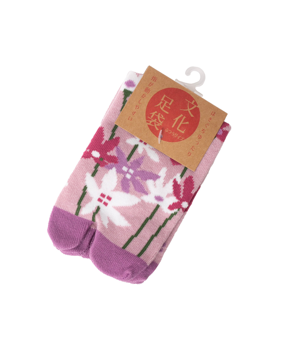 Kurochiku, Tabi Socks, Crew, Pink and Fuchsia, Stripes and Florals- S/M