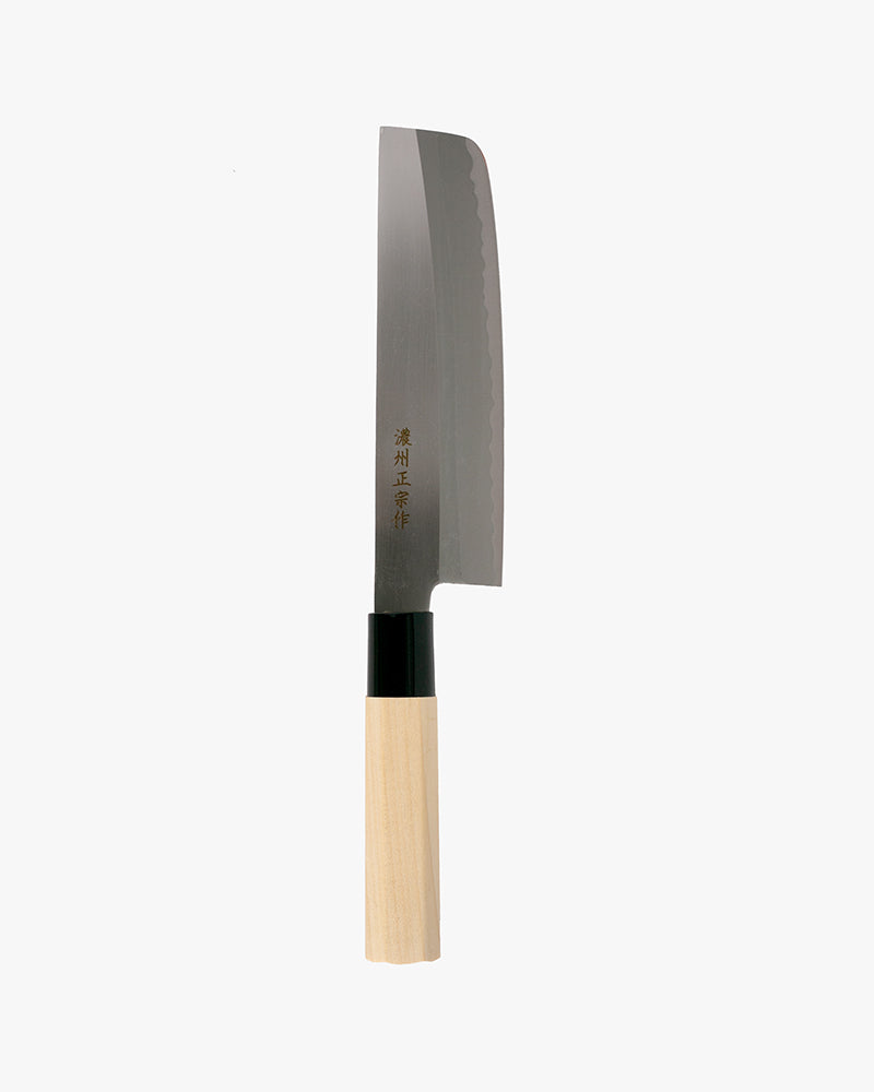 Japanese Knife, Satake Cutlery, Usuba Knife, Steel, Hagane, Natural Wood Handle 160mm