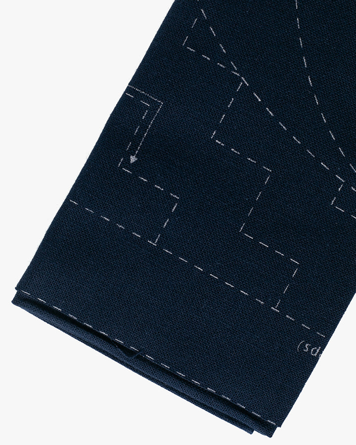 Daruma, Sashiko Sampler, Hyottoko &amp; Dan-Tsunagi, Indigo