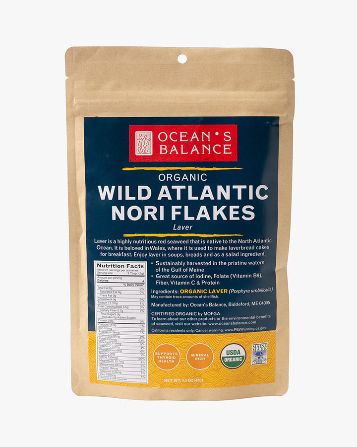 Ocean's Balance, Organic Wild Atlantic Nori Flakes - 1.5oz