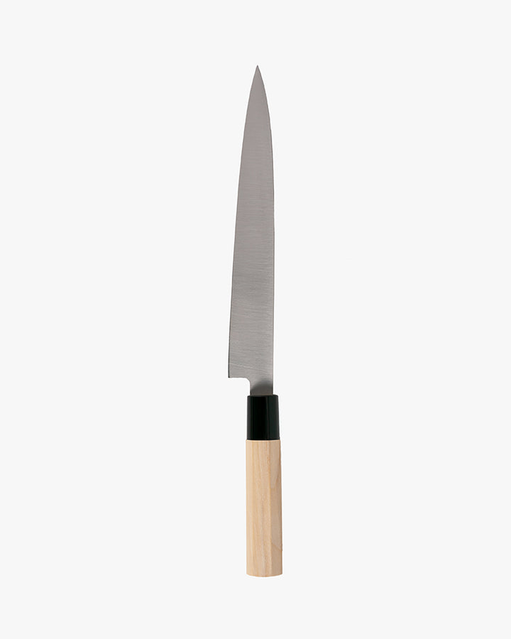 Japanese Knife, Satake Cutlery, Sashimi Knife, Carbon Steel, Hagane, Natural Wood Handle 210mm