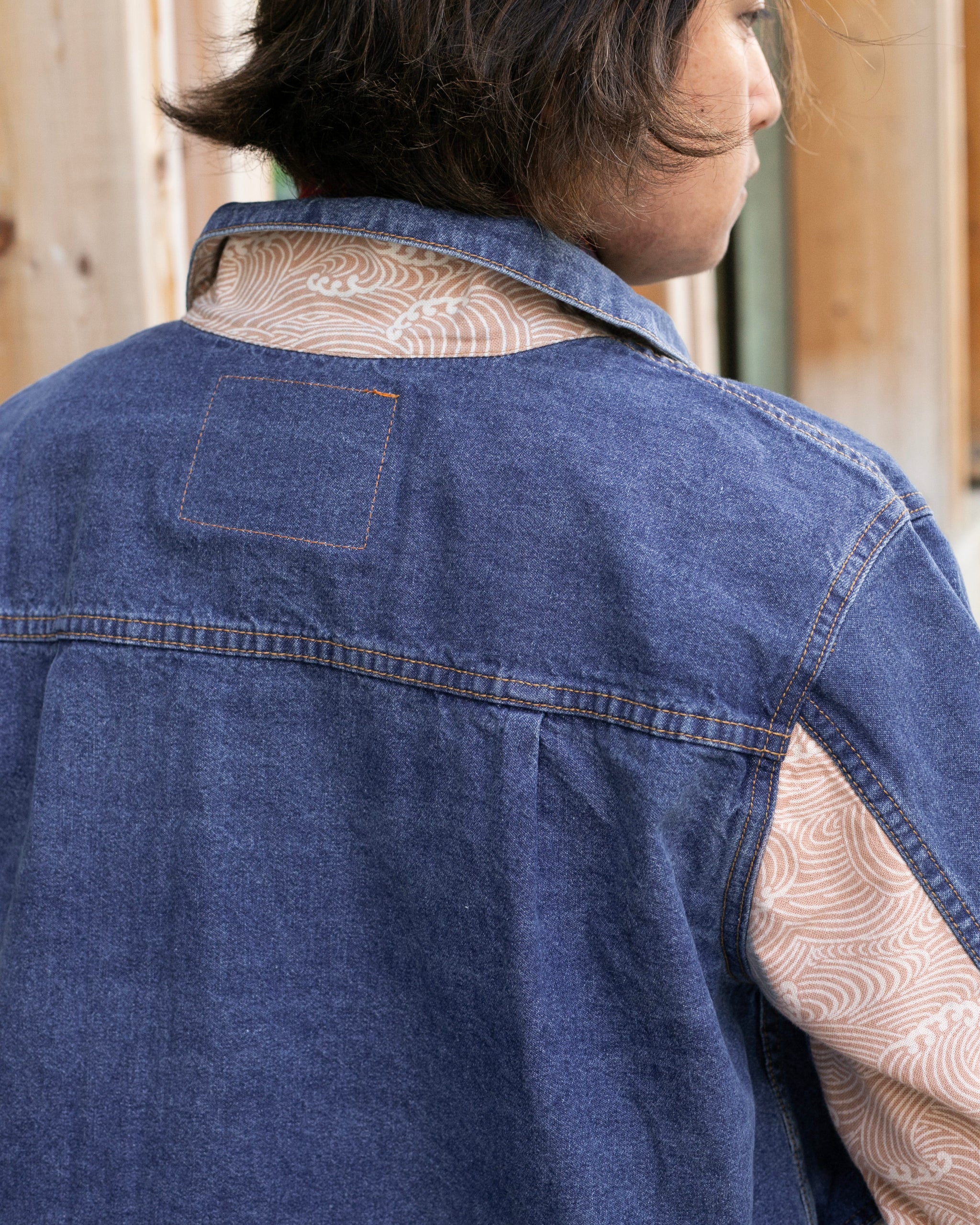 Kiriko Original Type II Denim Trucker Jacket, Trimmed with Patched