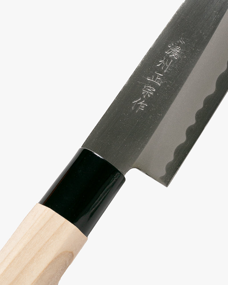 Japanese Knife, Satake Cutlery, KoSantoku Knife, Steel, Hagane, Natural Wood Handle 150mm
