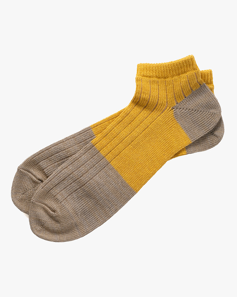 Knitwin, Ankle Socks, Linen and Cotton, Oslo Yellow
