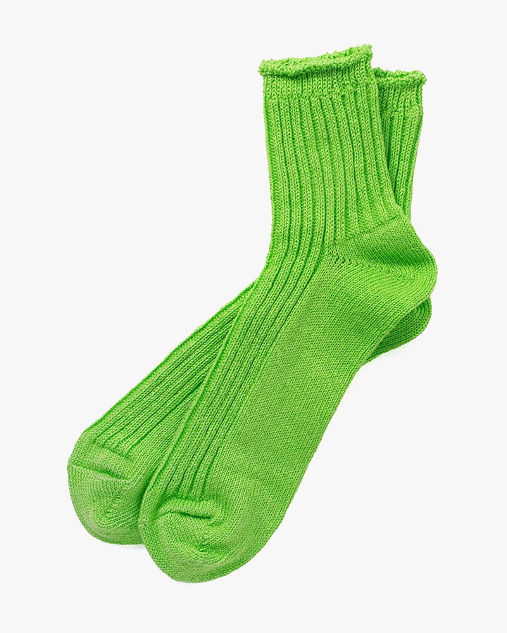 Knitwin, Crew Socks, Praha Lime Green