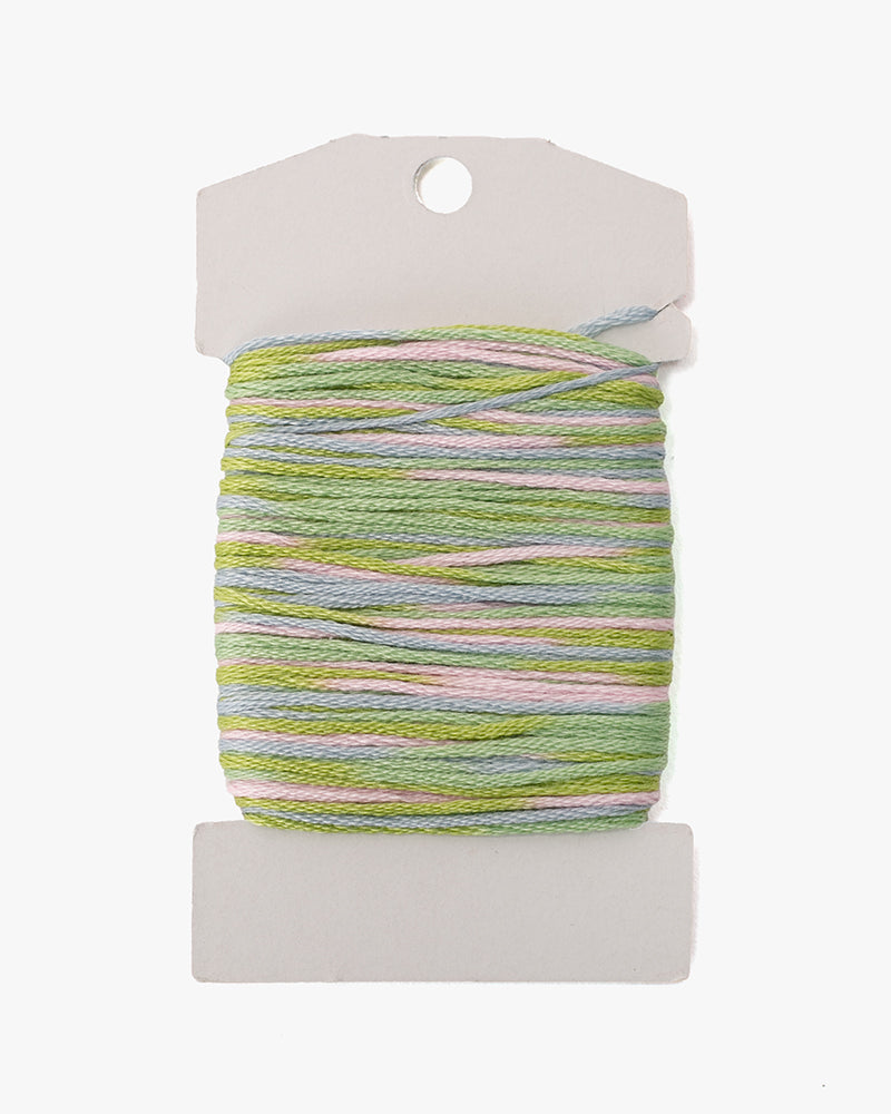Sashiko Thread, Multi Color Mix, Green Pink