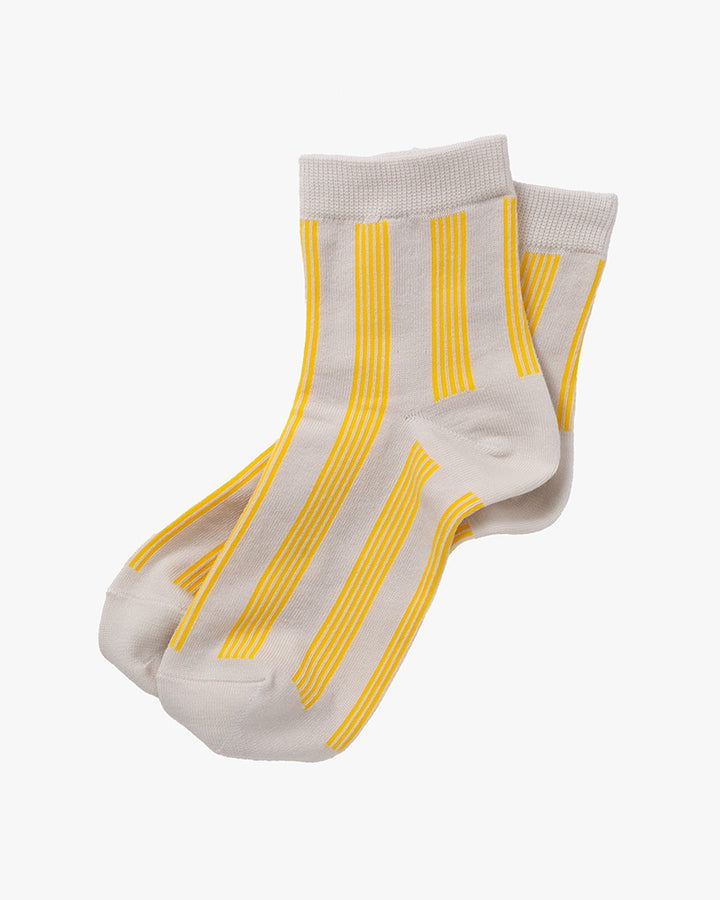 Knitwin, Crew Socks, Memeri Striped Yellow