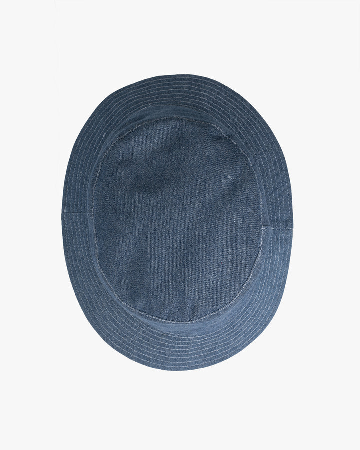 Kiriko Original Indigo Bucket Hat, Reversible, Small indigo Patch Work Style Denim