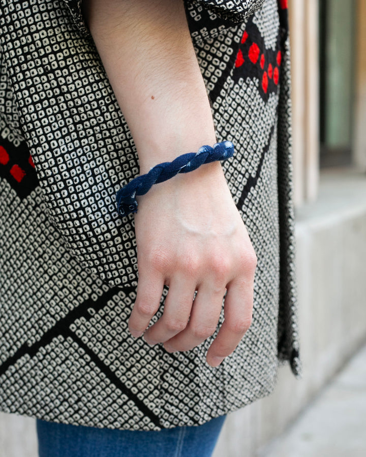 Boet x Kiriko Bracelet, Indigo with Light Blue Details