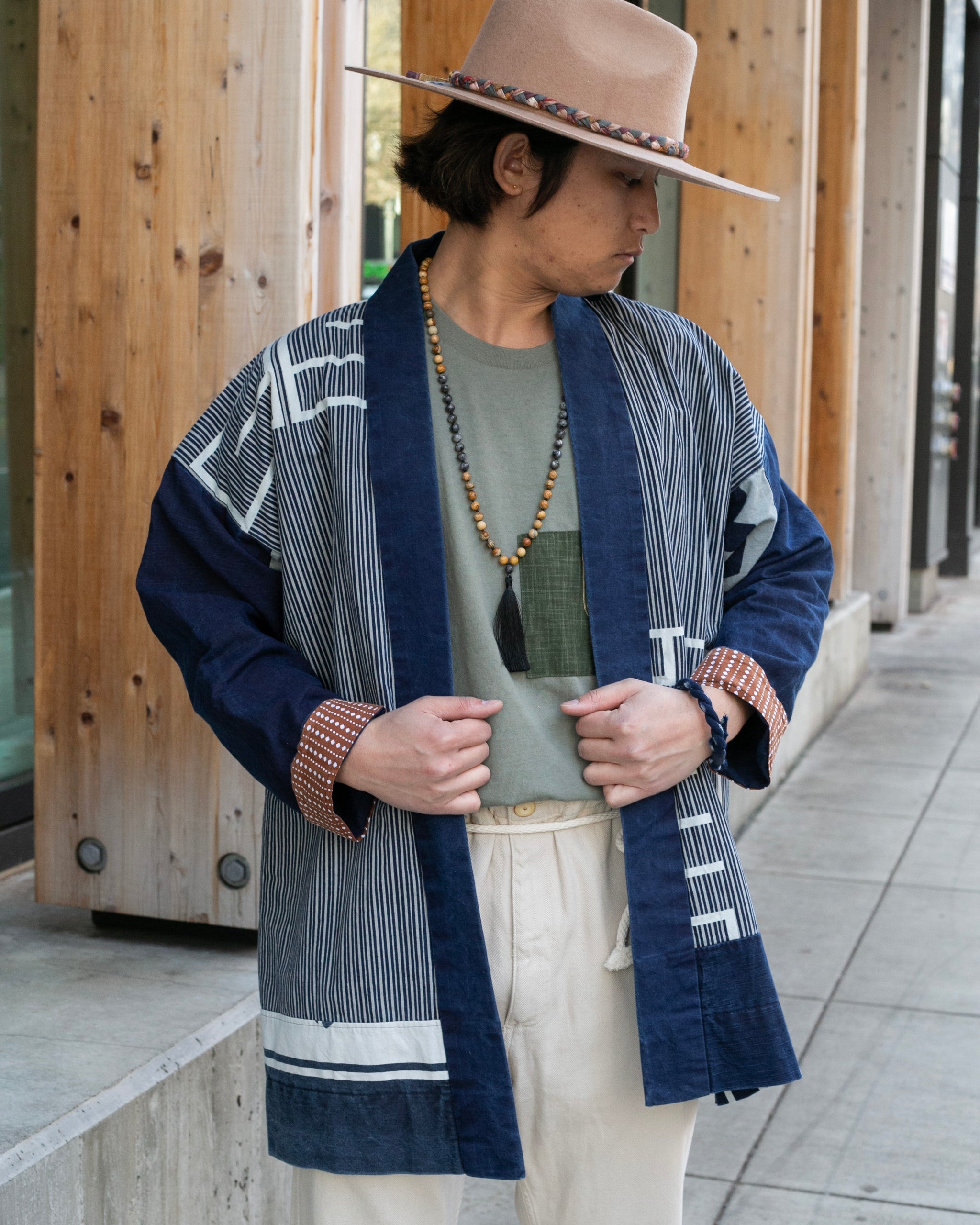 Modern Happi Jacket, Aizawa X Kiriko, Noragi Style Sleeves, #20