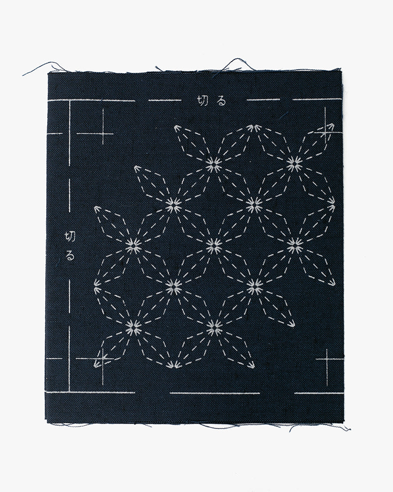 Sashiko Coaster Kit, Kofu Tsumugi, Navy