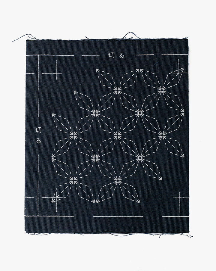 Sashiko Coaster Kit, Kofu Tsumugi, Navy