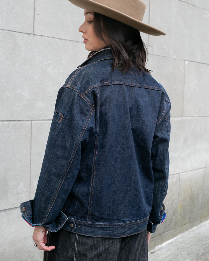 Japanese Repro Denim Jacket, Sekaifuji, Utility Pocket Details - XL