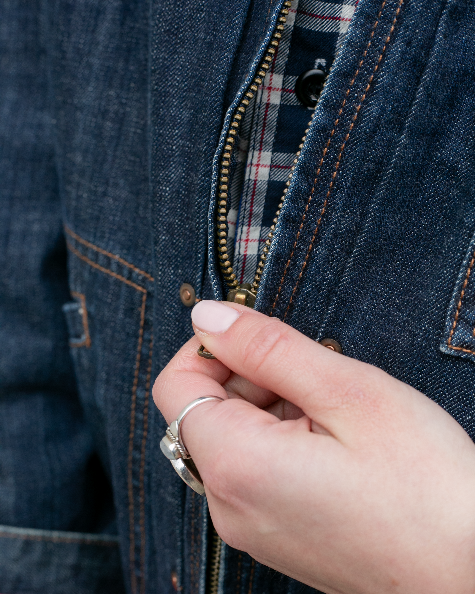 Japanese Repro Denim Jacket, Sekaifuji, Utility Pocket Details - XL