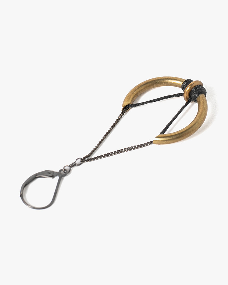 Boet Earrings, Ozarc, Brass and Black