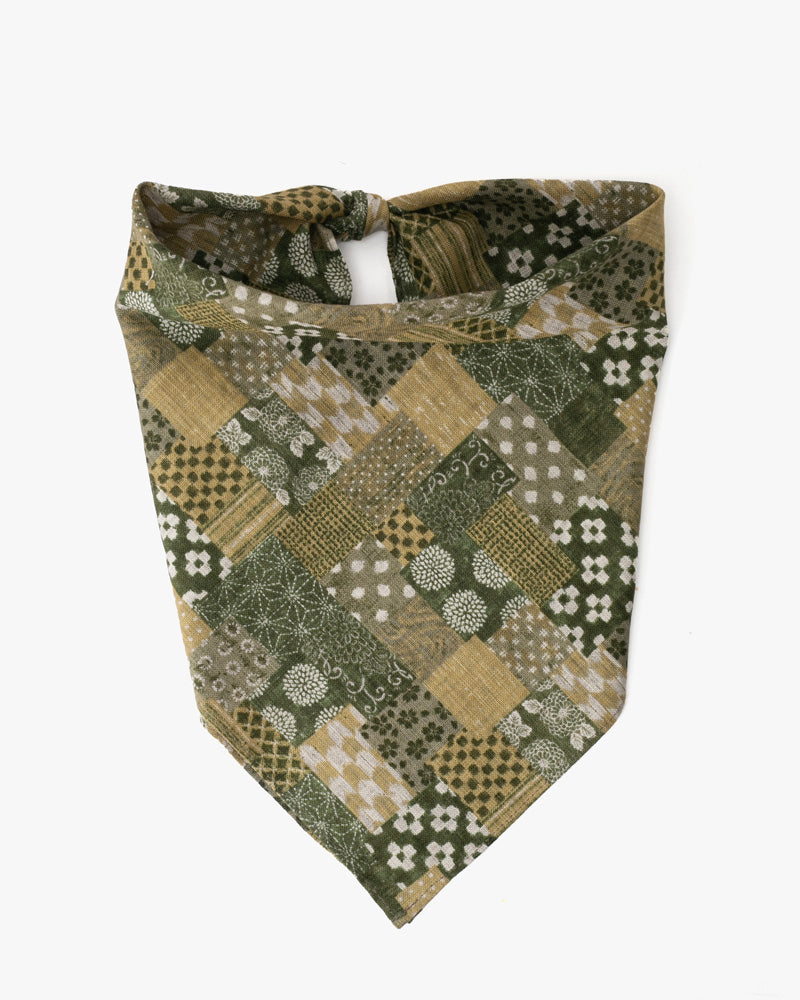 Kiriko Original Bandana, Classic, Small Matsuba Patchwork Style